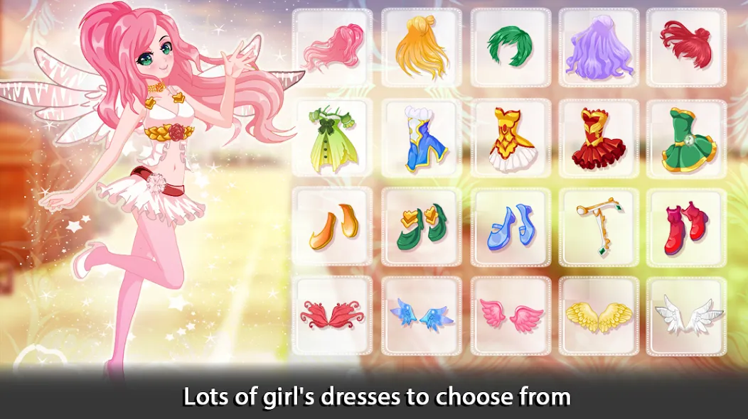 Dress Up Angel Anime Girl Game взлом APK — Безлимитные монеты и все наряды — скриншот 1