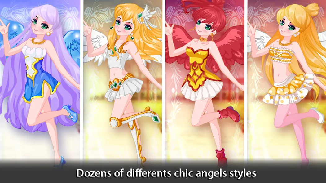 Dress Up Angel Anime Girl Game взлом APK — Безлимитные монеты и все наряды — скриншот 4
