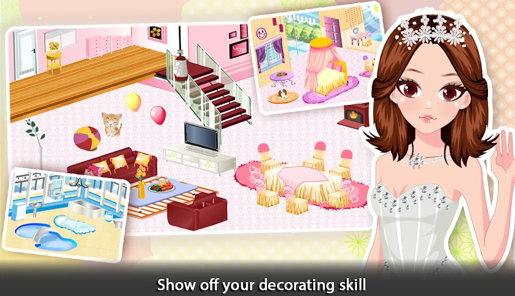 Girl Doll House - Room Design — взломанная версия, Безлимитные деньги и открыты все комнаты — скриншот 2 Girl Doll House - Room Design — взломанная версия, Безлимитные деньги и открыты все комнаты — скриншот 2