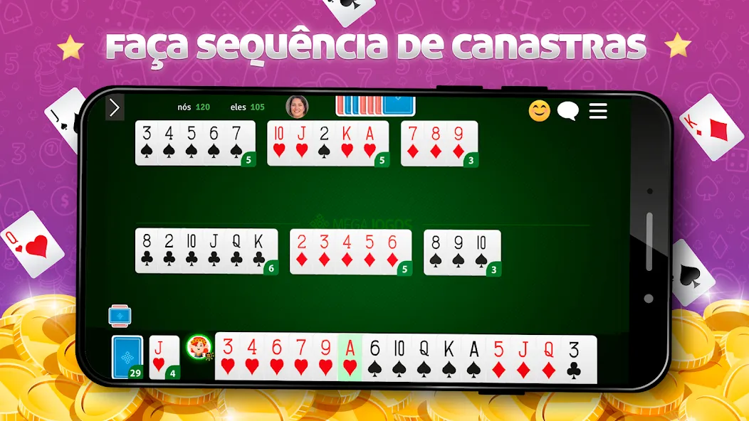 Скачать Buraco Online - Mano a Mano последней версии — Без рекламы и много монет — скриншот 5 Скачать Buraco Online - Mano a Mano последней версии — Без рекламы и много монет — скриншот 5