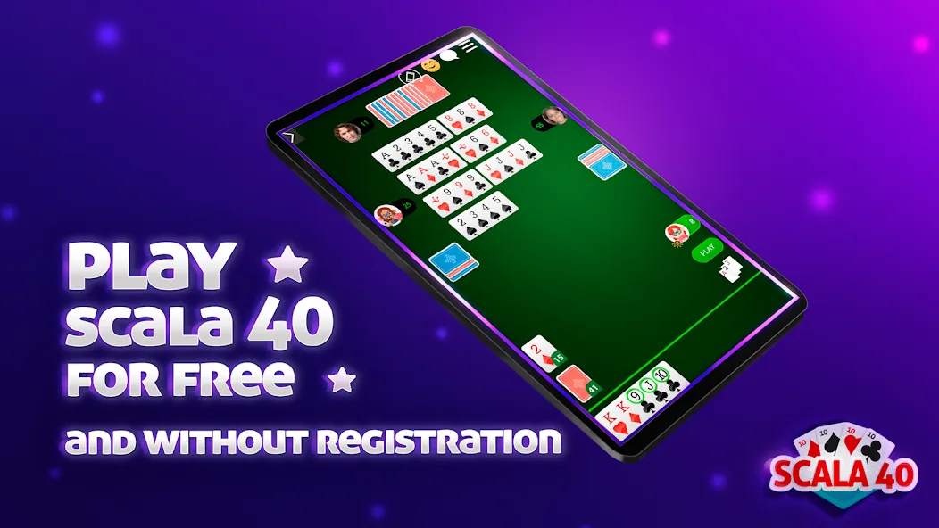 Скачать Scala 40 Online - Card Game мод — Онлайн игра без рекламы — скриншот 1