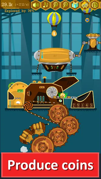 Скачать мод Steampunk Idle Gear Spinner — Безлимитные деньги и ускоренная прокачка — скриншот 2