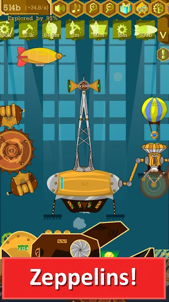 Скачать мод Steampunk Idle Gear Spinner — Безлимитные деньги и ускоренная прокачка — скриншот 4