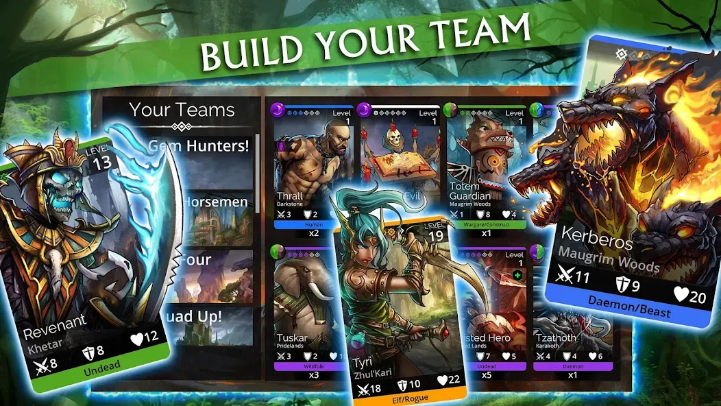 Мод Gems of War - Match 3 RPG — Безлимитные ходы и открыты все герои, скачать APK — скриншот 2 Мод Gems of War - Match 3 RPG — Безлимитные ходы и открыты все герои, скачать APK — скриншот 2
