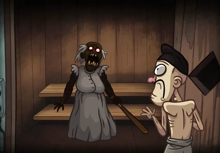 Troll Face Quest: Horror 3 взломанный APK — Безлимитные подсказки и открыты все уровни — скриншот 2
