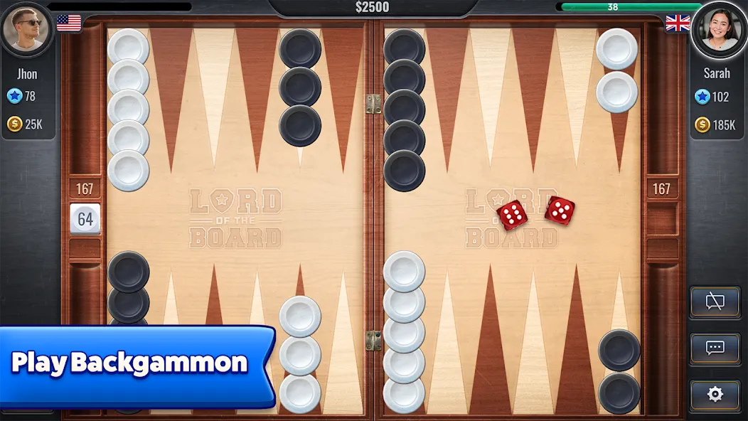 Backgammon - Lord of the Board — скачать мод: Безлимитные монеты и открыты все функции — скриншот 1 Backgammon - Lord of the Board — скачать мод: Безлимитные монеты и открыты все функции — скриншот 1
