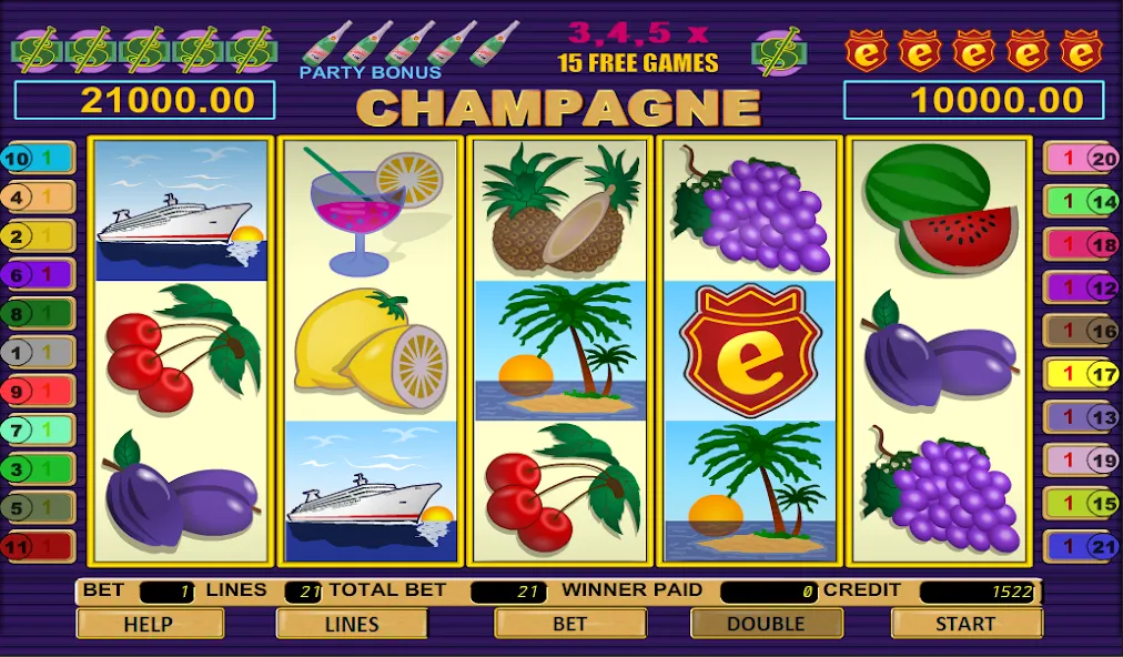Скачать взлом Champagne Slot — Безлимитные монеты и бонусы — скриншот 1