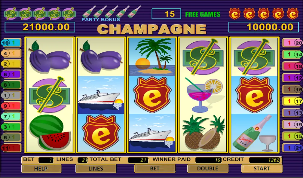 Скачать взлом Champagne Slot — Безлимитные монеты и бонусы — скриншот 4
