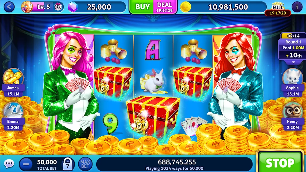 Скачать Jackpot Madness Slots Casino мод — Безлимитные монеты и джекпоты — скриншот 1