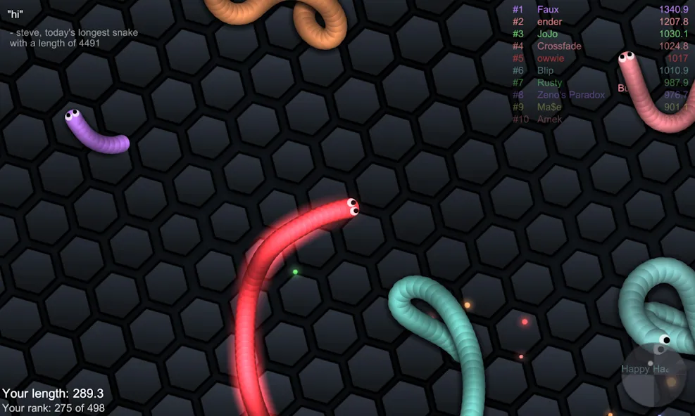 Скачать slither.io последней версии — Без рекламы и бесконечный рост — скриншот 2 Скачать slither.io последней версии — Без рекламы и бесконечный рост — скриншот 2