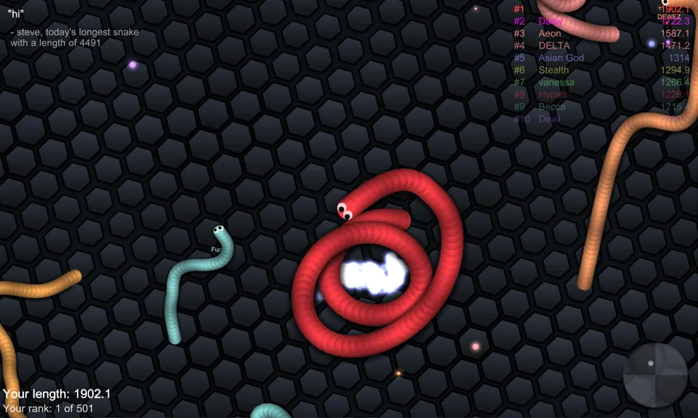 Скачать slither.io последней версии — Без рекламы и бесконечный рост — скриншот 5 Скачать slither.io последней версии — Без рекламы и бесконечный рост — скриншот 5