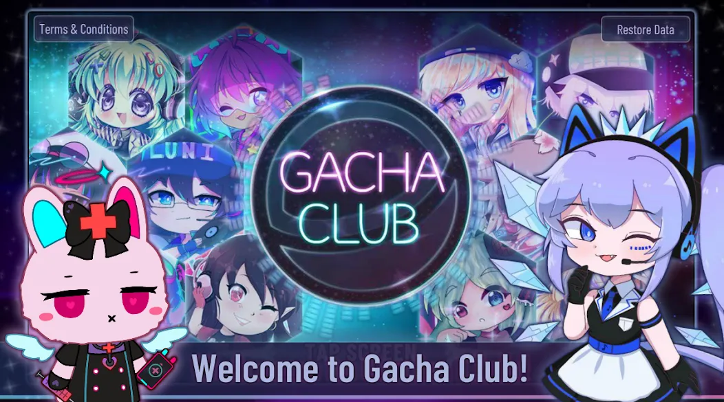 Gacha Club мод на Андроид: Открыты все персонажи и предметы — скриншот 1