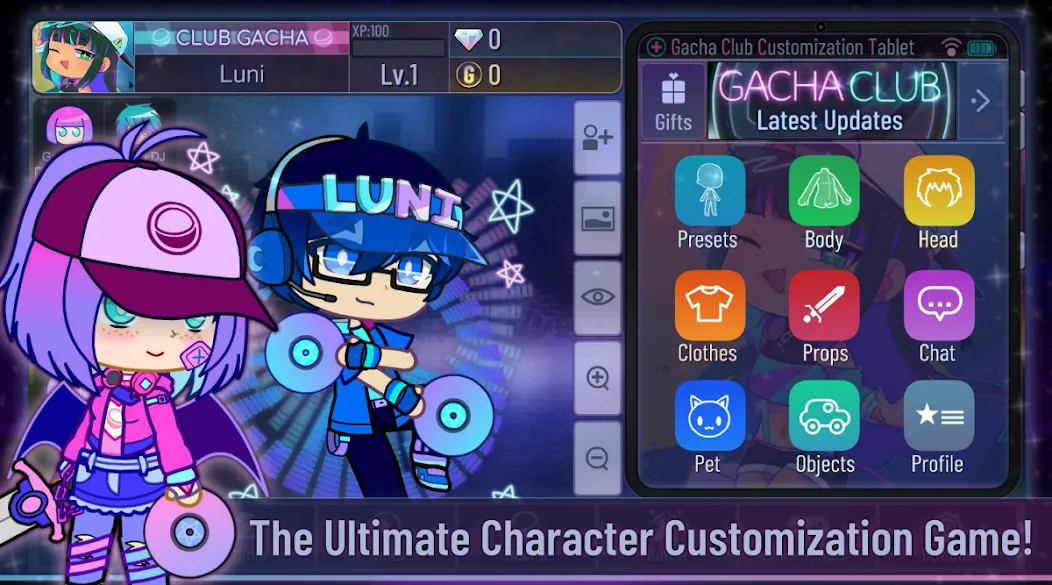 Gacha Club мод на Андроид: Открыты все персонажи и предметы — скриншот 2