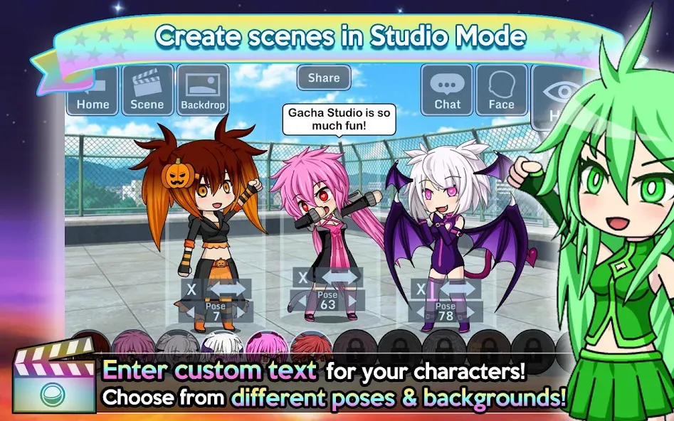 Gacha Studio (Anime Dress Up] — взломанная версия, Разблокированы все наряды и аксессуары — скриншот 3