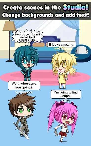 Скачать Pocket Chibi - Anime Dress Up бесплатно — Безлимитные монеты и алмазы — скриншот 3