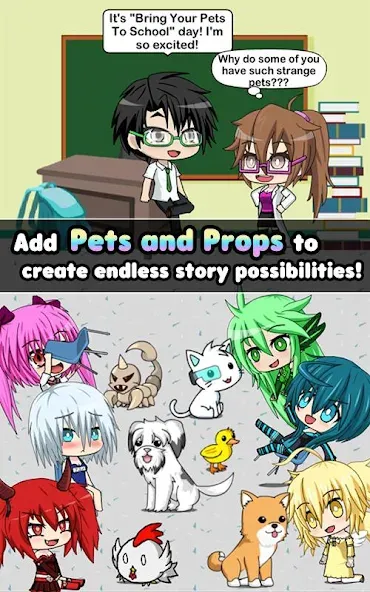 Скачать Pocket Chibi - Anime Dress Up бесплатно — Безлимитные монеты и алмазы — скриншот 4