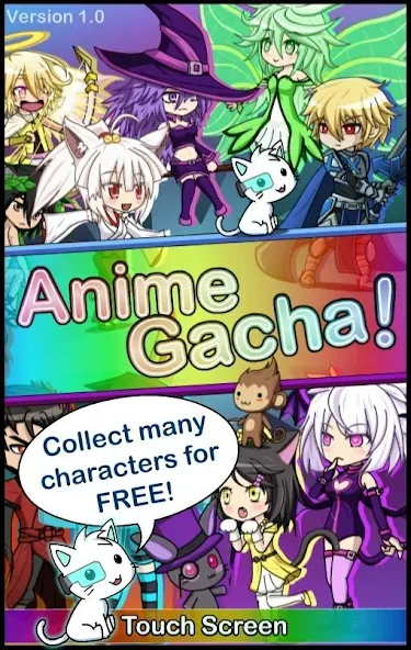 Anime Gacha! (Simulator & RPG] бесплатно на Андроид — мод: Безлимитные ресурсы и все персонажи — скриншот 1