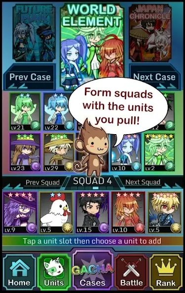 Anime Gacha! (Simulator & RPG] бесплатно на Андроид — мод: Безлимитные ресурсы и все персонажи — скриншот 4