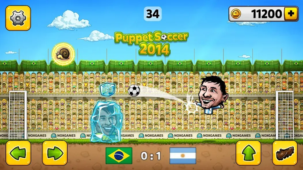 Puppet Soccer - Football бесплатно на Андроид — мод: Безлимитные монеты и открытые команды — скриншот 1