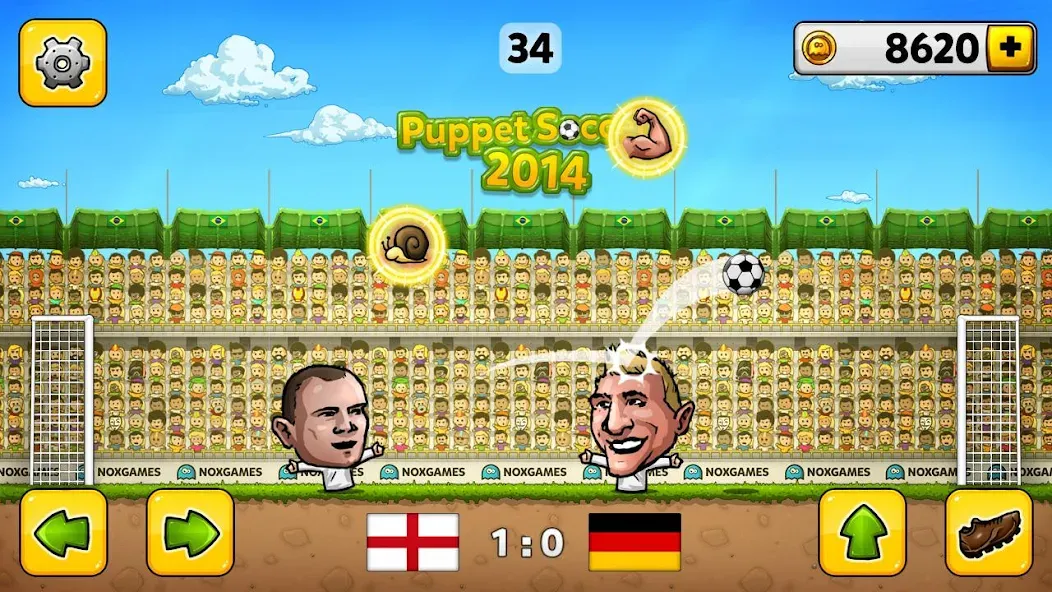 Puppet Soccer - Football бесплатно на Андроид — мод: Безлимитные монеты и открытые команды — скриншот 2