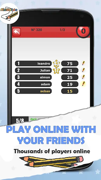 Скачать Pinturillo 2 - Draw and guess — Бесконечные подсказки и монеты — скриншот 2