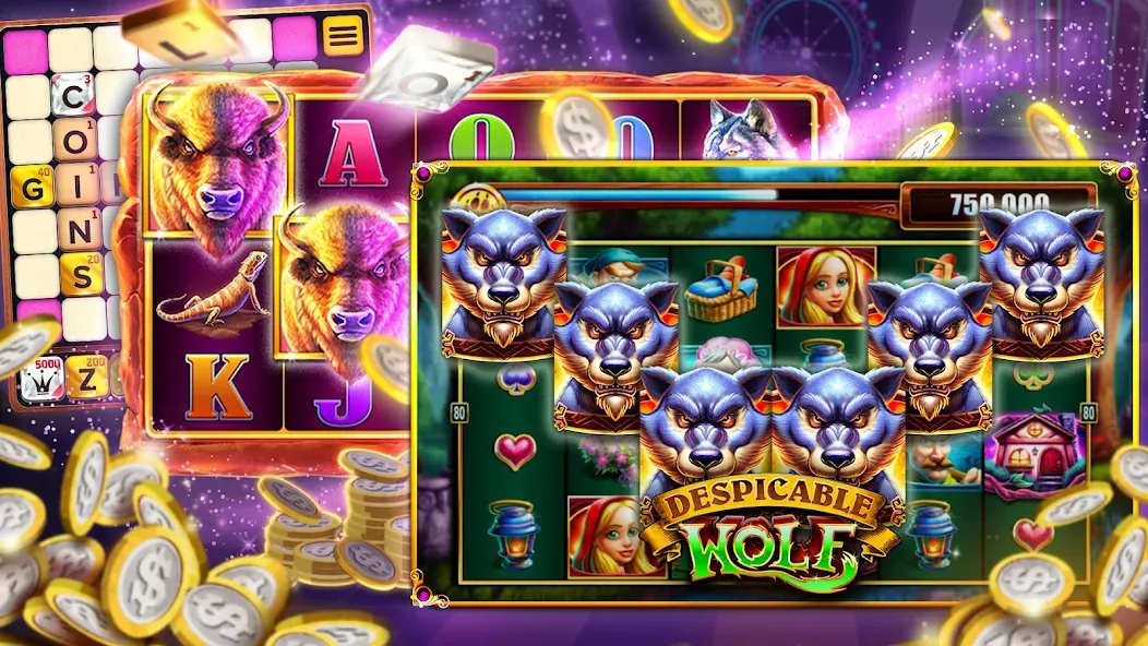Скачать Vegas Downtown Slots & Words последней версии — Безлимитные монеты и подсказки — скриншот 4 Скачать Vegas Downtown Slots & Words последней версии — Безлимитные монеты и подсказки — скриншот 4