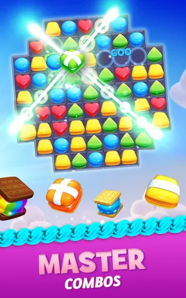 Cookie Jam Blast™ Match 3 Game на телефон — скачать мод: Безлимитные жизни и усилители — скриншот 5 Cookie Jam Blast™ Match 3 Game на телефон — скачать мод: Безлимитные жизни и усилители — скриншот 5