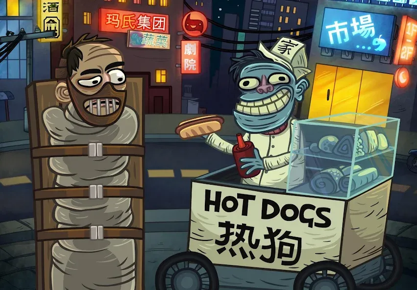 Troll Face Quest: Horror MOD APK скачать на Андроид — Безлимитные подсказки и открыты все уровни — скриншот 4 Troll Face Quest: Horror MOD APK скачать на Андроид — Безлимитные подсказки и открыты все уровни — скриншот 4