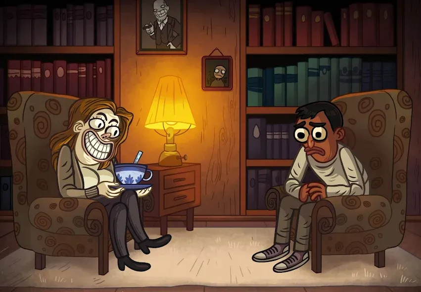 Troll Face Quest: Horror MOD APK скачать на Андроид — Безлимитные подсказки и открыты все уровни — скриншот 5 Troll Face Quest: Horror MOD APK скачать на Андроид — Безлимитные подсказки и открыты все уровни — скриншот 5