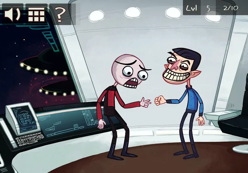 Troll Face Quest: TV Shows на телефон — скачать мод: Безлимитные подсказки и открыты все уровни — скриншот 3 Troll Face Quest: TV Shows на телефон — скачать мод: Безлимитные подсказки и открыты все уровни — скриншот 3