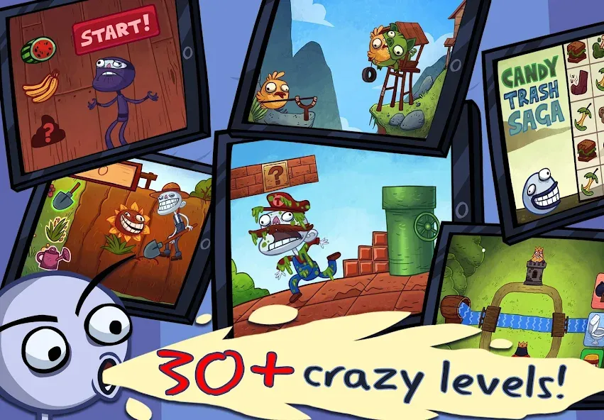 Troll Face Quest: Video Games мод на Андроид: Открыты все уровни и подсказки — скриншот 1