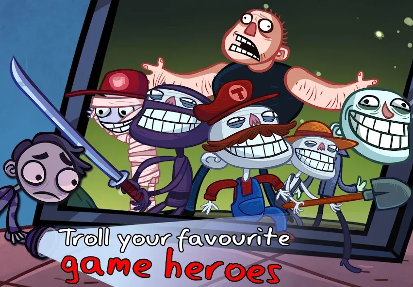 Troll Face Quest: Video Games мод на Андроид: Открыты все уровни и подсказки — скриншот 2