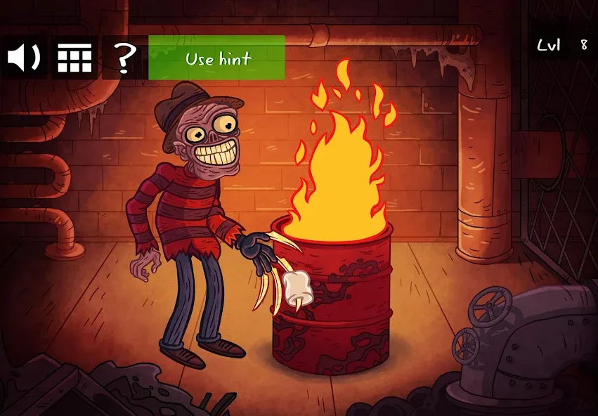 Troll Face Quest: Horror 2 бесплатно на Андроид — мод: Безлимитные подсказки и открыты все уровни — скриншот 2 Troll Face Quest: Horror 2 бесплатно на Андроид — мод: Безлимитные подсказки и открыты все уровни — скриншот 2