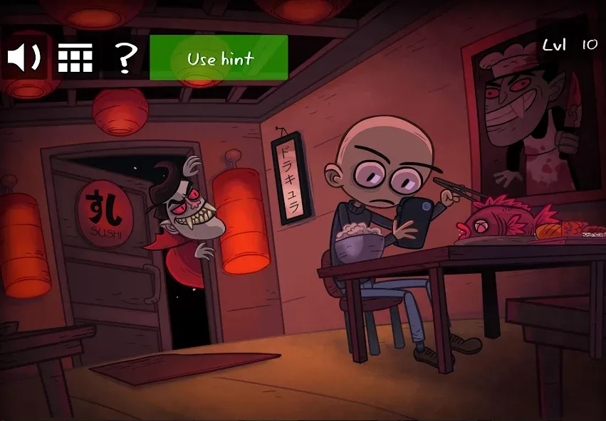 Troll Face Quest: Horror 2 бесплатно на Андроид — мод: Безлимитные подсказки и открыты все уровни — скриншот 5 Troll Face Quest: Horror 2 бесплатно на Андроид — мод: Безлимитные подсказки и открыты все уровни — скриншот 5