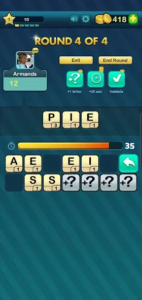 Word Battle MOD APK скачать на Андроид — Безлимитные подсказки и жизни — скриншот 2 Word Battle MOD APK скачать на Андроид — Безлимитные подсказки и жизни — скриншот 2