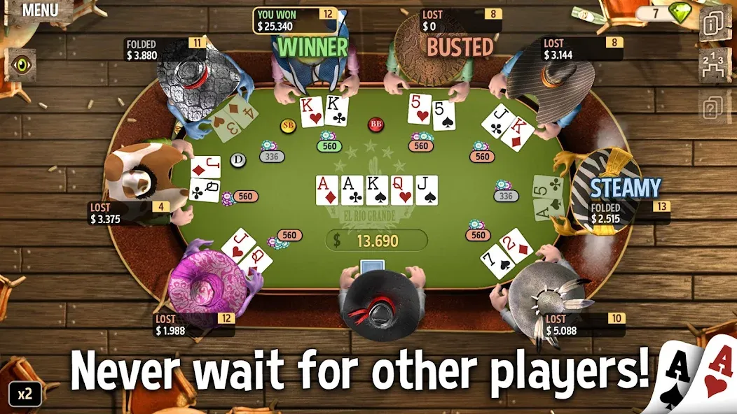 Governor of Poker 2 - Offline взлом на Андроид — Безлимитные деньги и все турниры — скриншот 2 Governor of Poker 2 - Offline взлом на Андроид — Безлимитные деньги и все турниры — скриншот 2