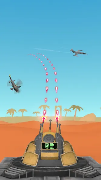 Скачать Air Defense: Airplane Shooting Mod APK — Безлимитные деньги и патроны — скриншот 2