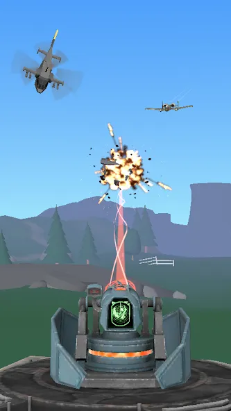 Скачать Air Defense: Airplane Shooting Mod APK — Безлимитные деньги и патроны — скриншот 5