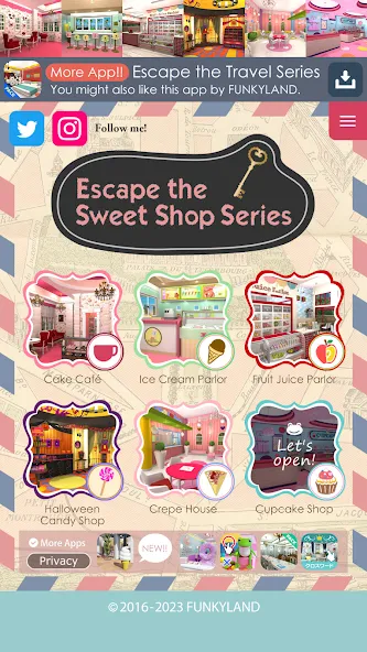 Escape the Sweet Shop Series взломанный APK — Открыты все уровни и подсказки — скриншот 1