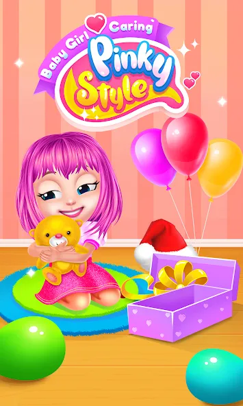 Baby Girl Caring Pinky Style взломанный APK — Открыты все наряды и аксессуары — скриншот 4