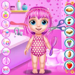 Baby Girl Caring Pinky Style взломанный APK — Открыты все наряды и аксессуары