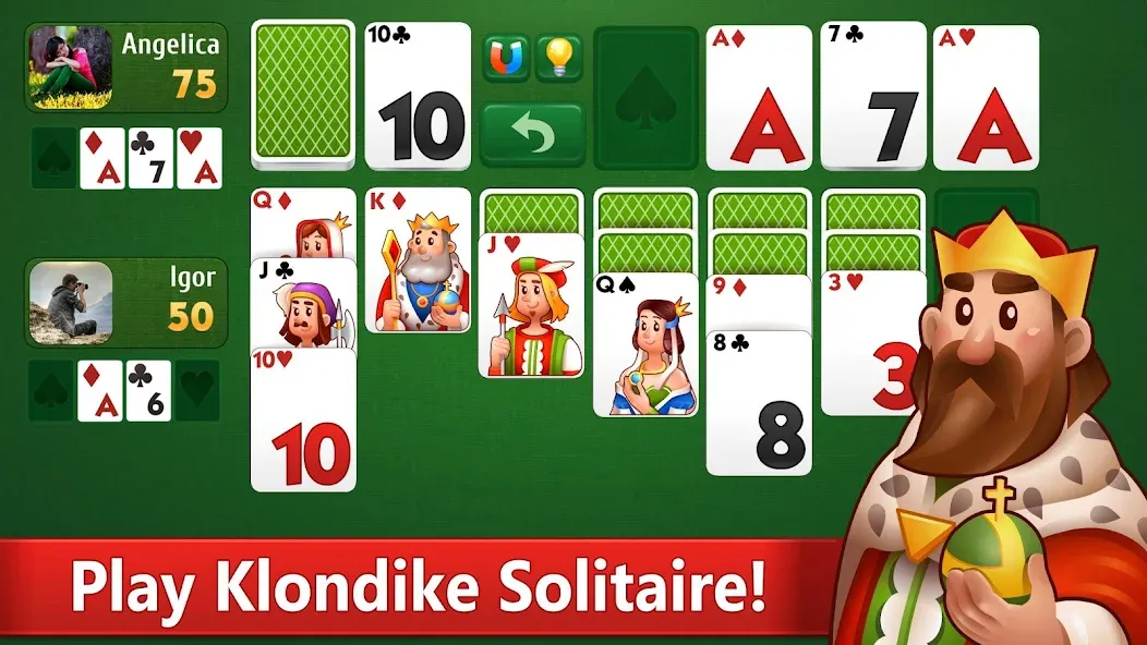 Скачать взлом Klondike Solitaire card game — Без рекламы и безлимитные подсказки — скриншот 1 Скачать взлом Klondike Solitaire card game — Без рекламы и безлимитные подсказки — скриншот 1