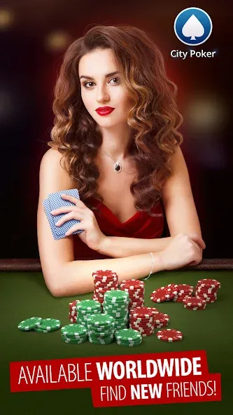 Мод City Poker: Holdem, Omaha — Безлимитные фишки и бонусы, скачать APK — скриншот 1