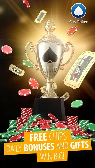 Мод City Poker: Holdem, Omaha — Безлимитные фишки и бонусы, скачать APK — скриншот 4