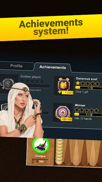 Backgammon Long Arena — взломанная версия, Безлимитные монеты и открыты все столы — скриншот 4