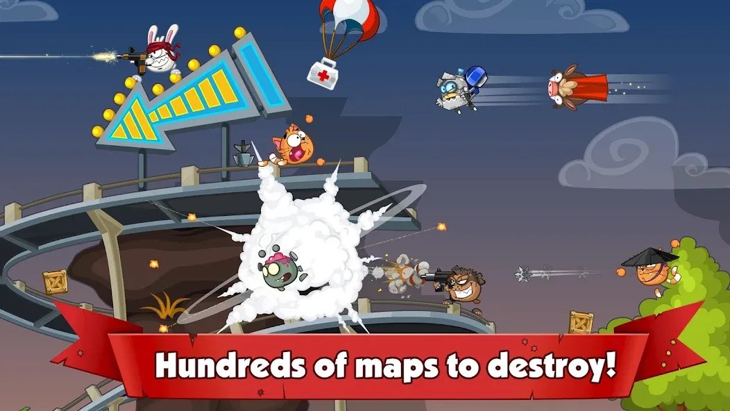 Wormix: PvP Tactical Shooter на телефон — скачать мод: Безлимитные ресурсы и мощное оружие — скриншот 2 Wormix: PvP Tactical Shooter на телефон — скачать мод: Безлимитные ресурсы и мощное оружие — скриншот 2