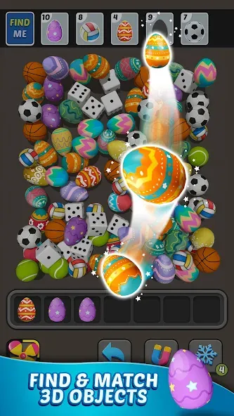 Скачать взлом Triple Find - Match Triple 3D — Безлимитные подсказки и открыты уровни — скриншот 1
