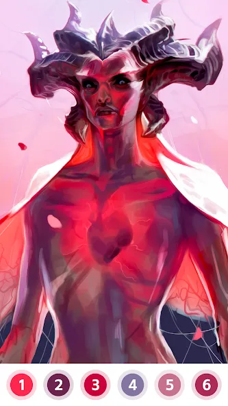 Angel & Devil Paint by Number взлом на Андроид — Бесплатные подсказки и краски — скриншот 3
