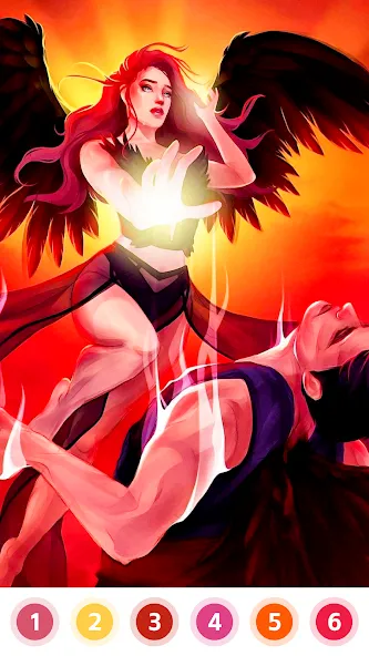Angel & Devil Paint by Number взлом на Андроид — Бесплатные подсказки и краски — скриншот 4