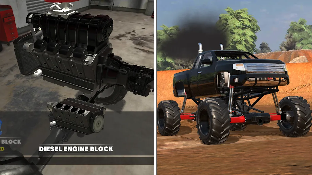 Trucks Off Road (Мод: Безлимитные деньги и мощные грузовики) — скачать на Андроид — скриншот 2 Trucks Off Road (Мод: Безлимитные деньги и мощные грузовики) — скачать на Андроид — скриншот 2
